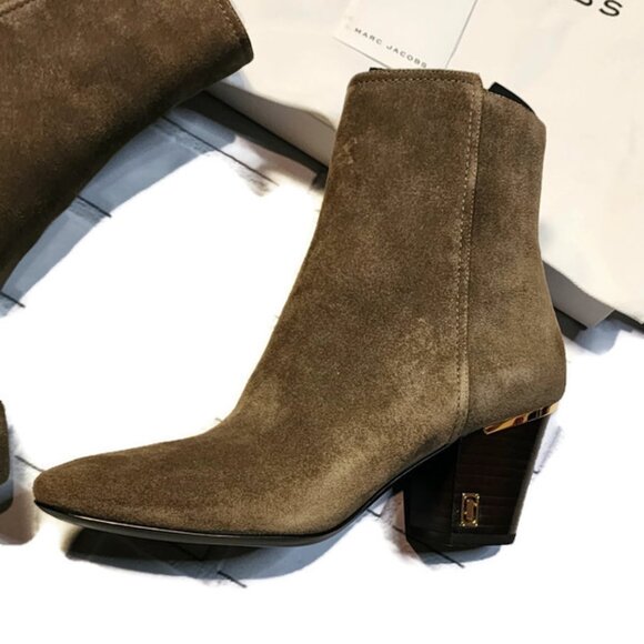 Brand New Marc Jacobs Suede Ankle Boots Taupe Size 9 US | 39 EU - Picture 6 of 15